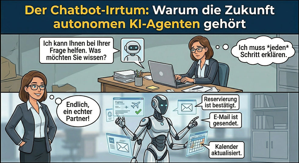 Klassicher Chatbot vs. autonomer Agent