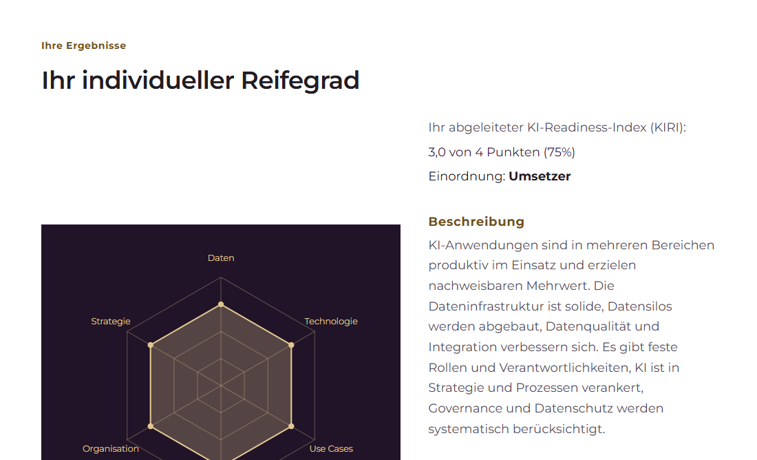 Beispiel Kompaktreport KIRI